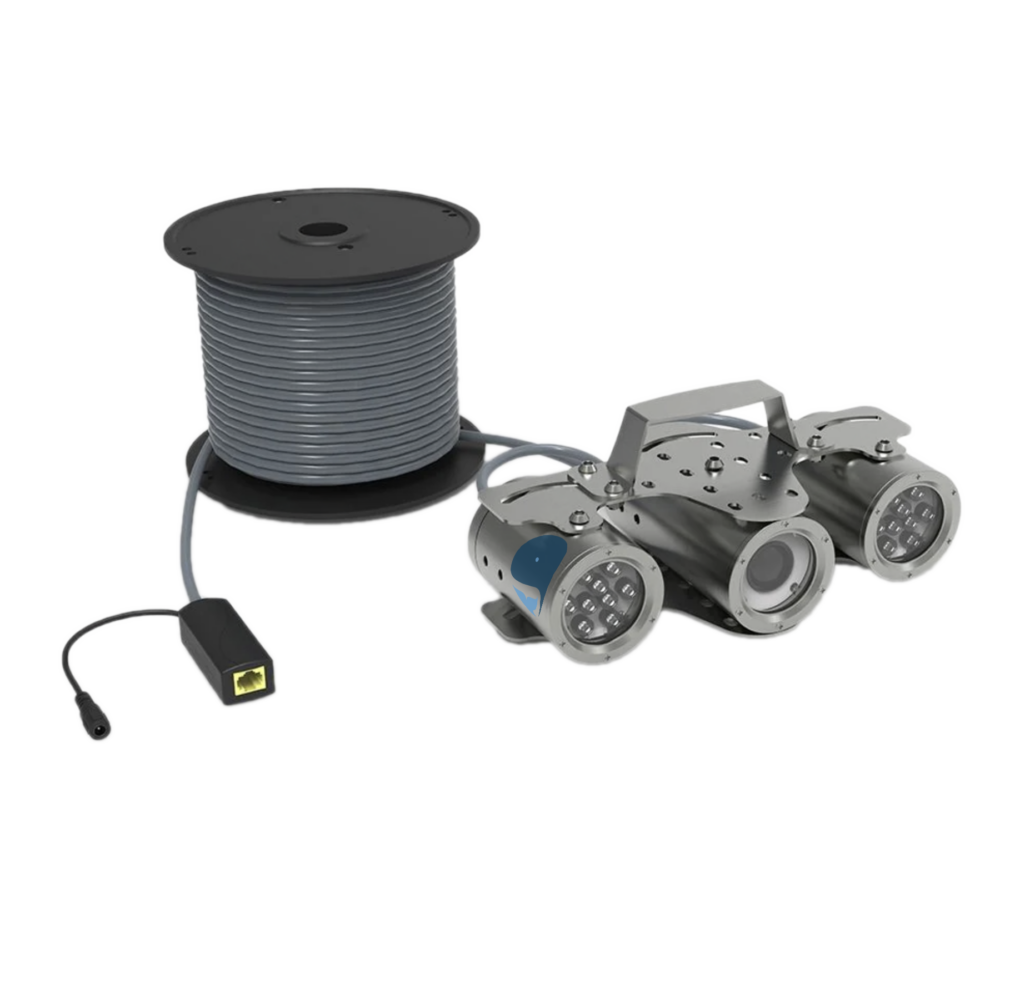 telecamera subacquea con illuminazione