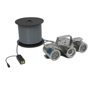 telecamera subacquea con illuminazione