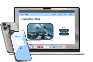 pc mockup Piattaforma Web Monitoraggio Subacqueo