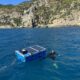 Argentario scientific buoy: the WAILS buoy positioned at sea by divers off the coast